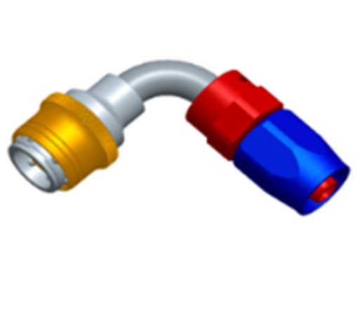 Billede af 90° Quick Connect Hose Ends -Black/Gold - AN10