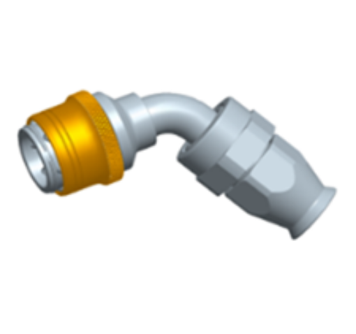 Billede af 60° PTFE Quick Connect Hose Ends -Black/Gold - AN4