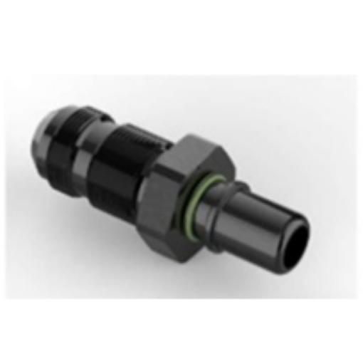 Billede af AN Bulkhead to Male quick connect - Black - AN4