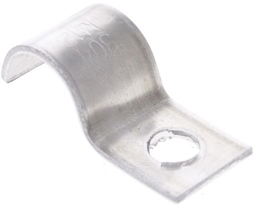 Billede af Rustfri "Chrome" Enkelt P-Klemme 12mm