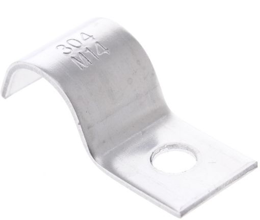 Billede af Rustfri "Chrome" Enkelt P-Klemme 14mm