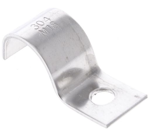 Billede af Rustfri "Chrome" Enkelt P-Klemme 18mm