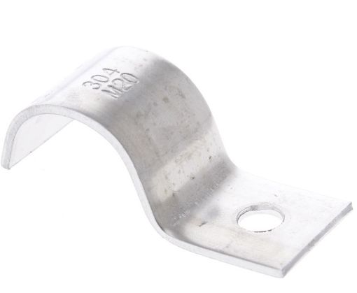 Billede af Rustfri "Chrome" Enkelt P-Klemme 20mm