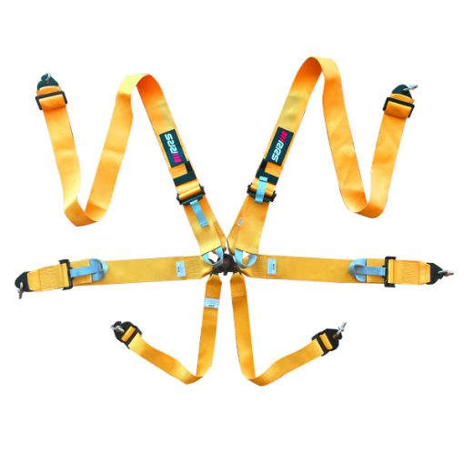 Billede af RRS FIA R6 2,9 Kg Gul Sikkerhedssele (6-Punkts)