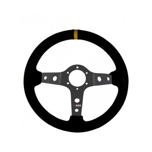 Billede af RRS CORSA Rat – F90 350 mm – Sort Ruskind – Grå Eger