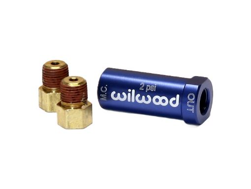 Billede af Wilwood Residual Pressure Valve - New Style w/ Fittings - 2# / Blue