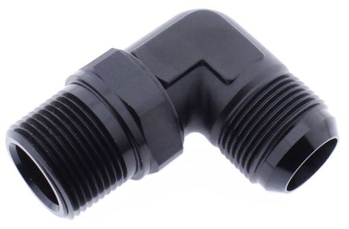 Billede af 90gr. AN fitting - AN4 - 1/8" NPT - Sort