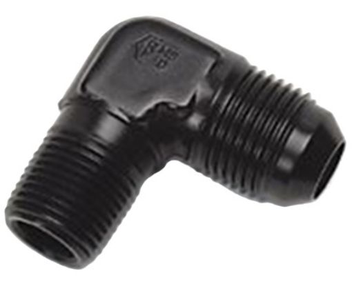 Billede af 90gr. AN fitting - 1/8"NPT -> AN6 - Sort