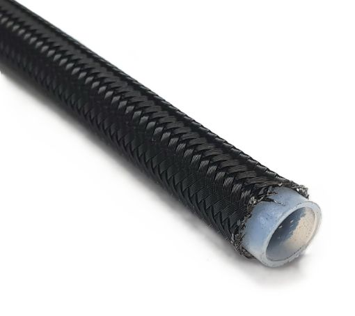 Billede af AN16 PTFE Stålarmeret slange - Sort Oxideret