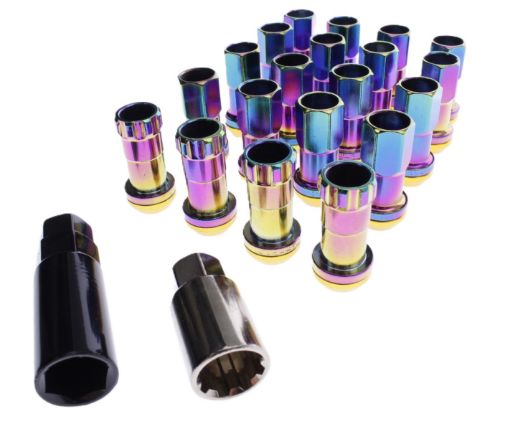 Billede af Steel Wheel nuts - M12*1.5 - Neon - Set of 20 pc.