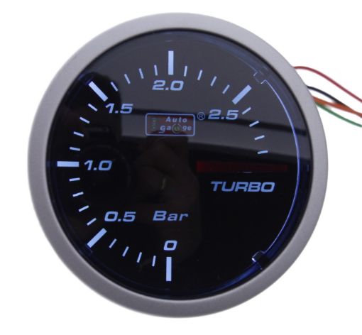 Billede af Autogauge ladetryksur - LiteDark - 3 Bar