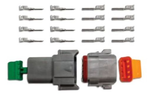 Billede af 8 pin - Deutsch stik - HAN/HUN sæt - Incl. stikben