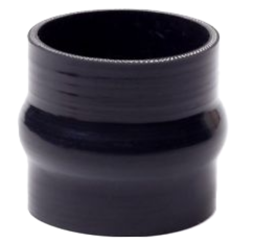 Billede af 1,25" / 32mm. Silikoneslange med pukkel - Sort