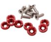 Billede af 8 x M6x20 Stål bolte + skiver - Rød