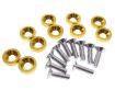 Billede af 8 x M6x20 Stål bolte + skiver - Gold