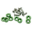 Billede af 8 x M6x20 Stål bolte + skiver - Grøn