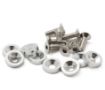 Billede af 8 x M6x20 Stål bolte + skiver - Sølv