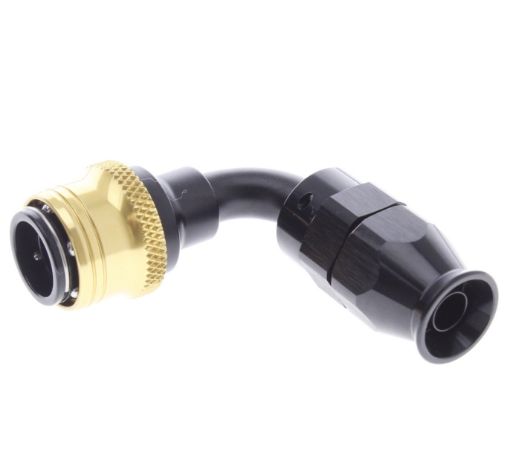 Billede af 90° PTFE Quick Connect Hose Ends -Black/Gold - AN6