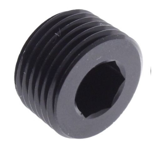 Billede af Sort prop til 1/4" NPT Sort alu