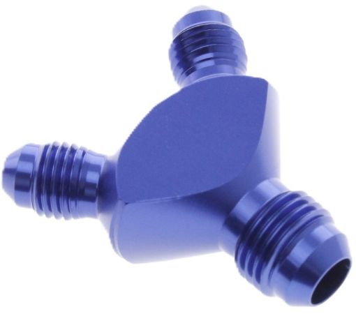 Billede af AN12 Han - 2xAN8 Han - Y-Samler Union - Blå Alu