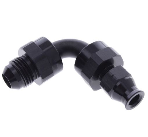 Billede af 90gr. AN fitting - Tube To Male Adapter AN-8 -> Hardtube 5/16" (7,93mm.) sort