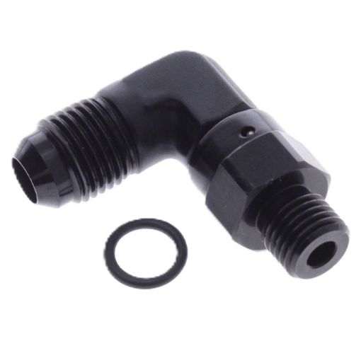 Billede af 90gr. AN fitting - AN6 - An4 (7/16-20 SAE UNF) - Sort