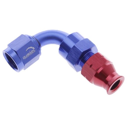 Billede af 90gr. AN fitting - Tube To female Adapter AN-6 - Rød/Blå - 5/16" (7,93mm.)