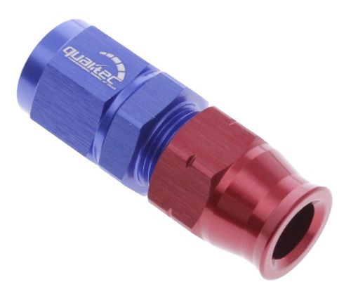 Billede af Lige Tube to Female AN-12 adapter - Rød/Blå - 3/4" (19,05mm.)