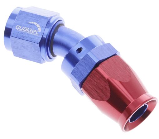 Billede af 30gr. PTFE AN fitting - AN-6 - Rød/Blå