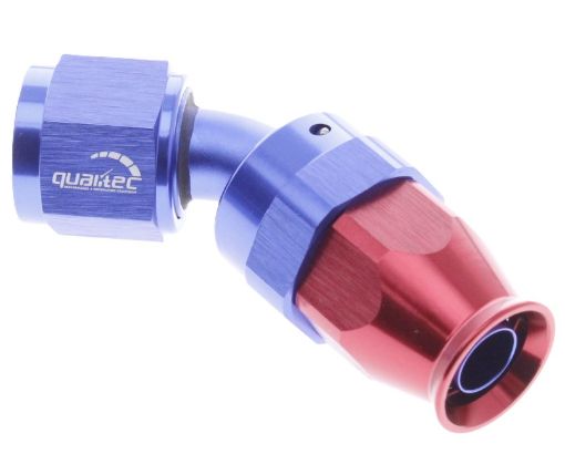 Billede af 45gr. PTFE AN fitting - AN-8 - Rød/Blå