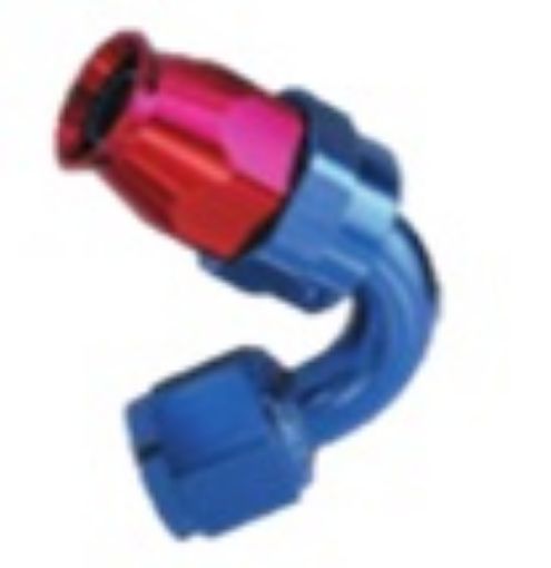 Billede af 120gr. PTFE AN fitting - AN-6- Rød/Blå