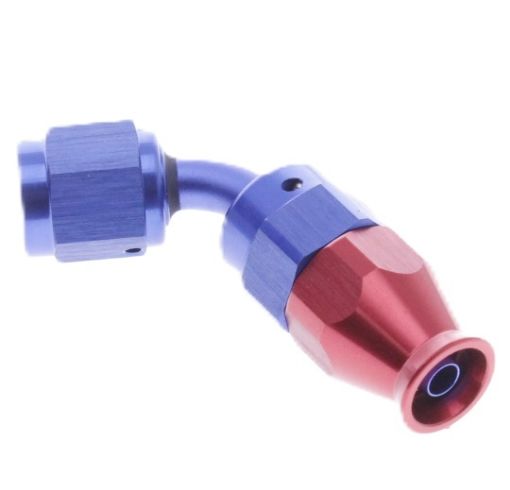 Billede af 60gr. PTFE AN fitting - AN-8- Rød/Blå