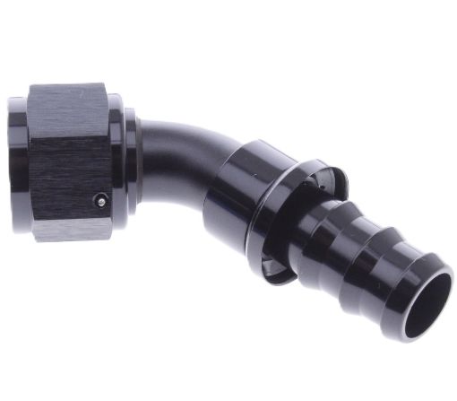 Billede af 45gr. AN fitting - AN-4 - Sort - Push lock