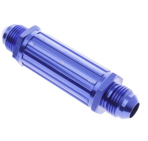 Billede af Magnetisk benzinfilter - AN8 - 30 Micron - Blå