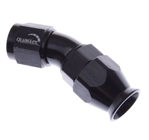 Billede af 45gr. PTFE AN fitting - AN-6 - High flow - Sort