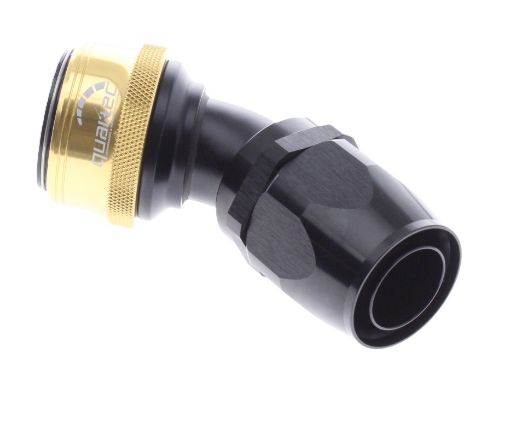 Billede af 45° Quick Connect Hose Ends -Black/Gold - AN20