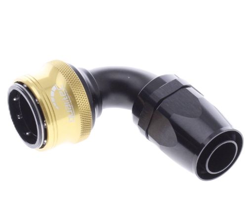 Billede af 90° Quick Connect Hose Ends -Black/Gold - AN16