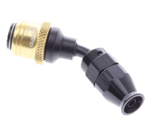 Billede af 45° PTFE Quick Connect Hose Ends -Black/Gold - AN4
