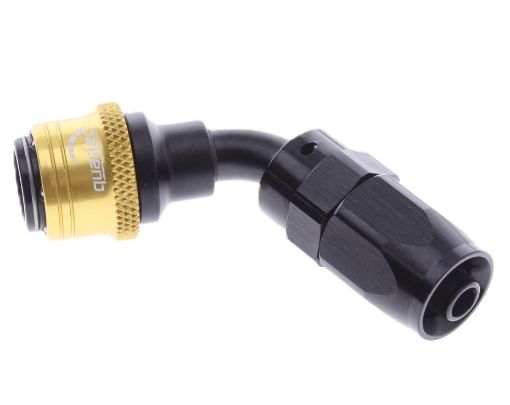Billede af 60° Quick Connect Hose Ends -Black/Gold - AN6
