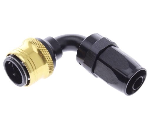 Billede af 90° Quick Connect Hose Ends -Black/Gold - AN8