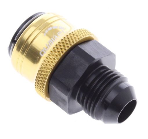 Billede af AN male quick connect adapter -Black/Gold - AN8