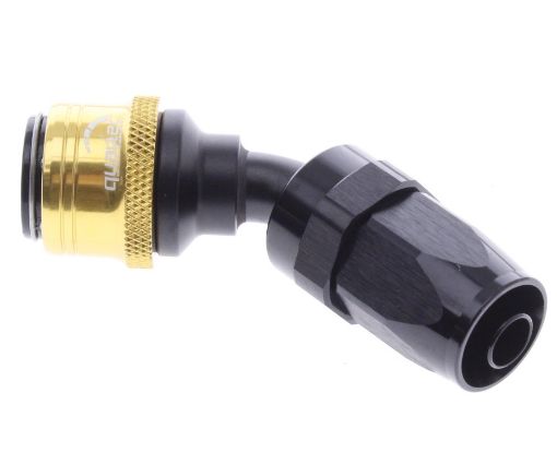 Billede af 45° Quick Connect Hose Ends -Black/Gold - AN8
