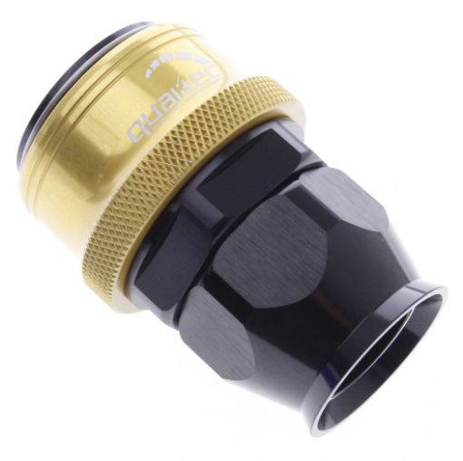 Billede af Straight PTFE Quick Connect Hose Ends -Black/Gold - AN16