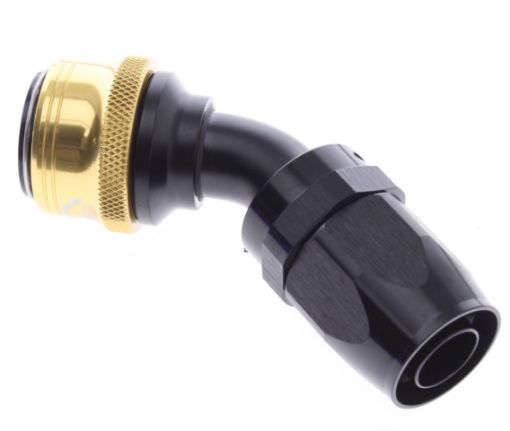 Billede af 45° Quick Connect Hose Ends -Black/Gold - AN12