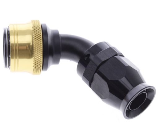 Billede af 60° PTFE Quick Connect Hose Ends -Black/Gold - AN12