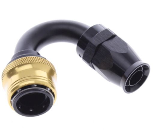 Billede af 150° PTFE Quick Connect Hose Ends -Black/Gold - AN10