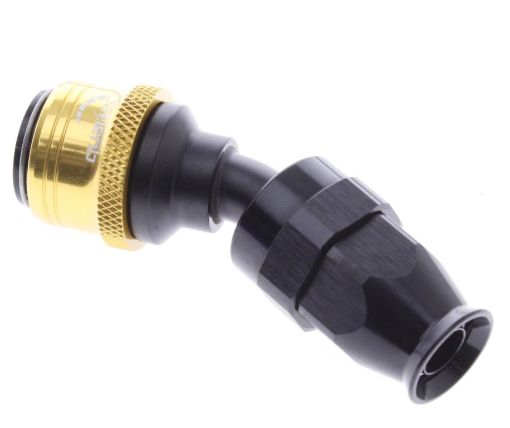 Billede af 30° PTFE Quick Connect Hose Ends -Black/Gold - AN8