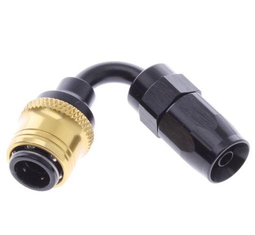 Billede af 120° Quick Connect Hose Ends -Black/Gold - AN4