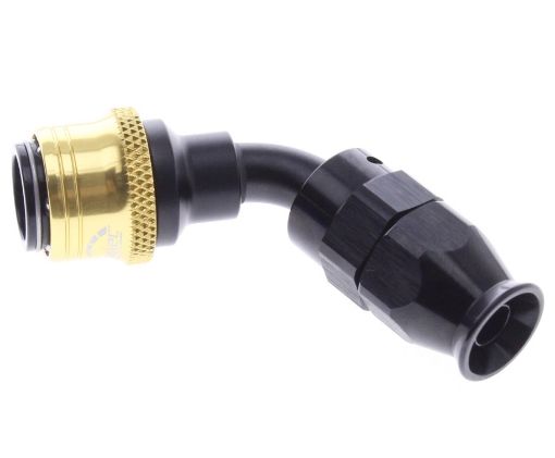 Billede af 60° PTFE Quick Connect Hose Ends -Black/Gold - AN6