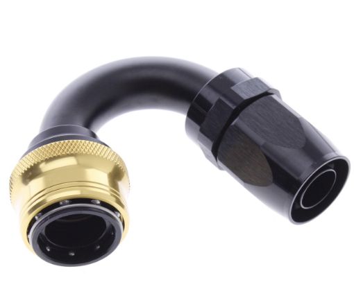 Billede af 150° Quick Connect Hose Ends -Black/Gold - AN12